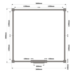 Забор 3х3 метра (морозостойкий бетон) KS-10