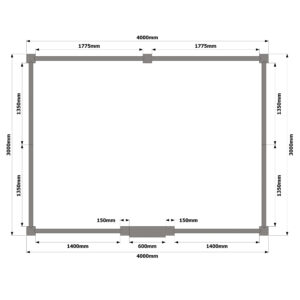 3×4 metri sētiņa (salizturīgs betons) KS-10.4