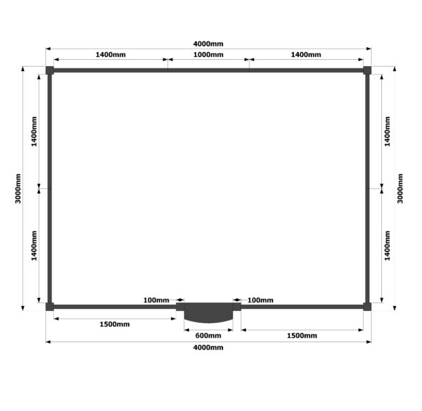 3×4 metri sētiņa (melns granīts) KS-11.4