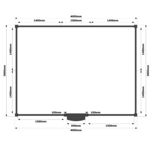 3×4 metri sētiņa (melns granīts) KS-11.4