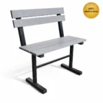 kapu soliņš ar atzveltni un WPC sēdvirsmu