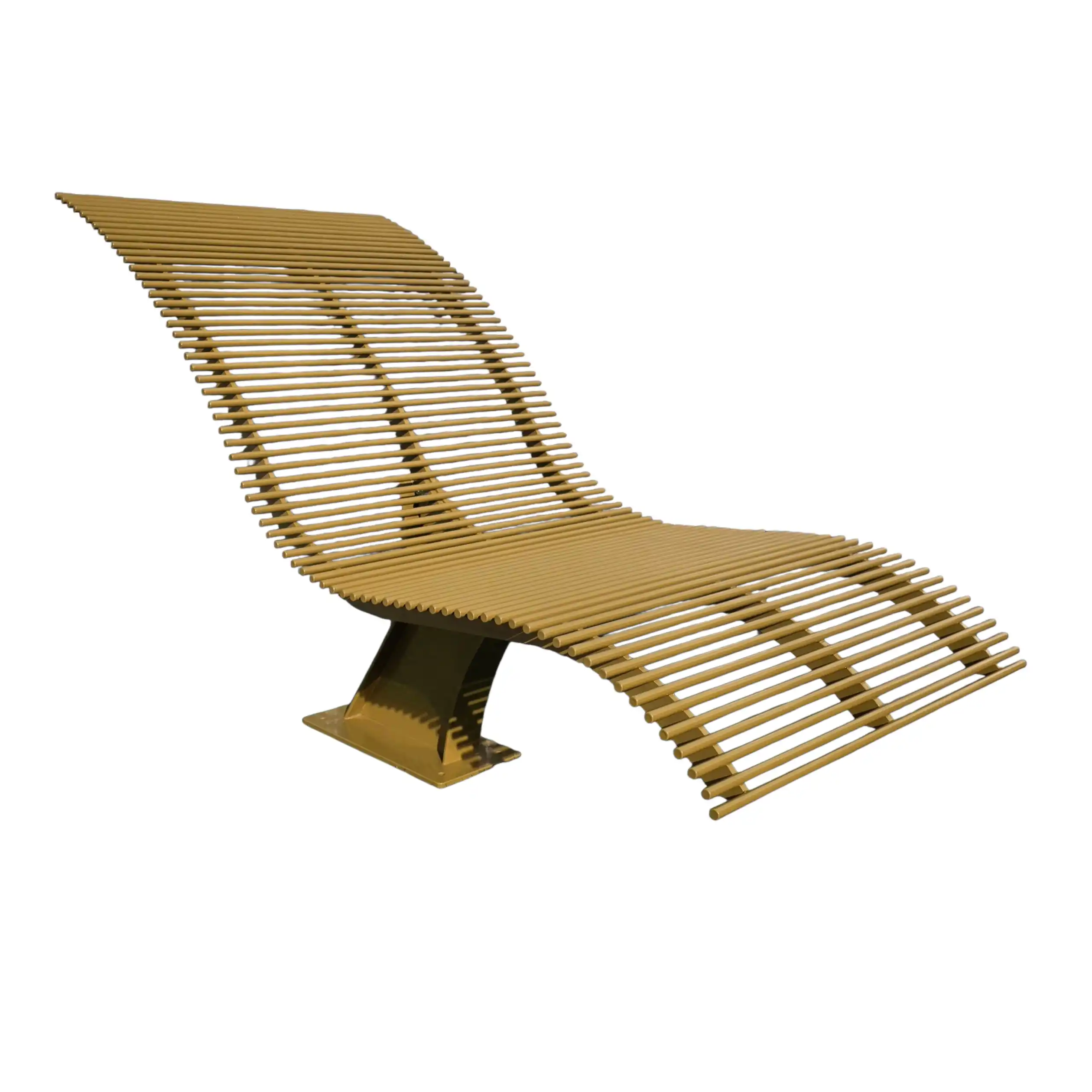 Parka sols AS-8 Metāla atpūtas sols ar stienīšu sēdvirsmu — robusta izvēle pilsētvidei