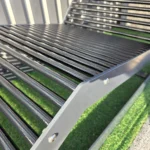 Metāla atpūtas sola lameles ar pulverkrāsojuma pārklājumu