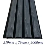 WPC āra sienas panelis Grey+Black