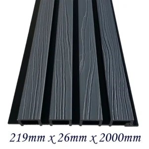 WPC āra sienas panelis Grey+Black