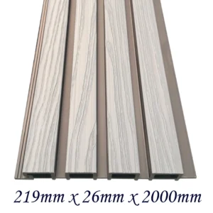 WPC āra sienas panelis Grey+Black