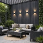 WPC āra sienas panelis Grey+Black