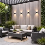 WPC āra sienas panelis Grey+Black