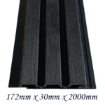 WPC āra sienas panelis Black