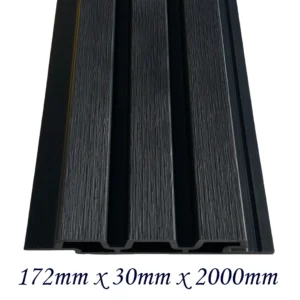 WPC āra sienas panelis Black