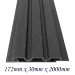 WPC āra sienas panelis Black