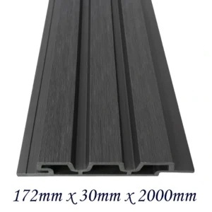 WPC āra sienas panelis Black